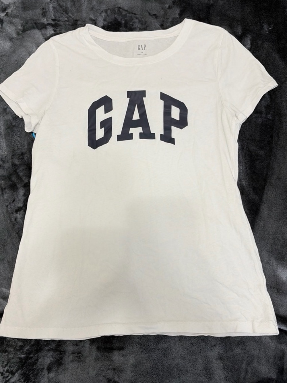 GAP White Tee with Navy Logo